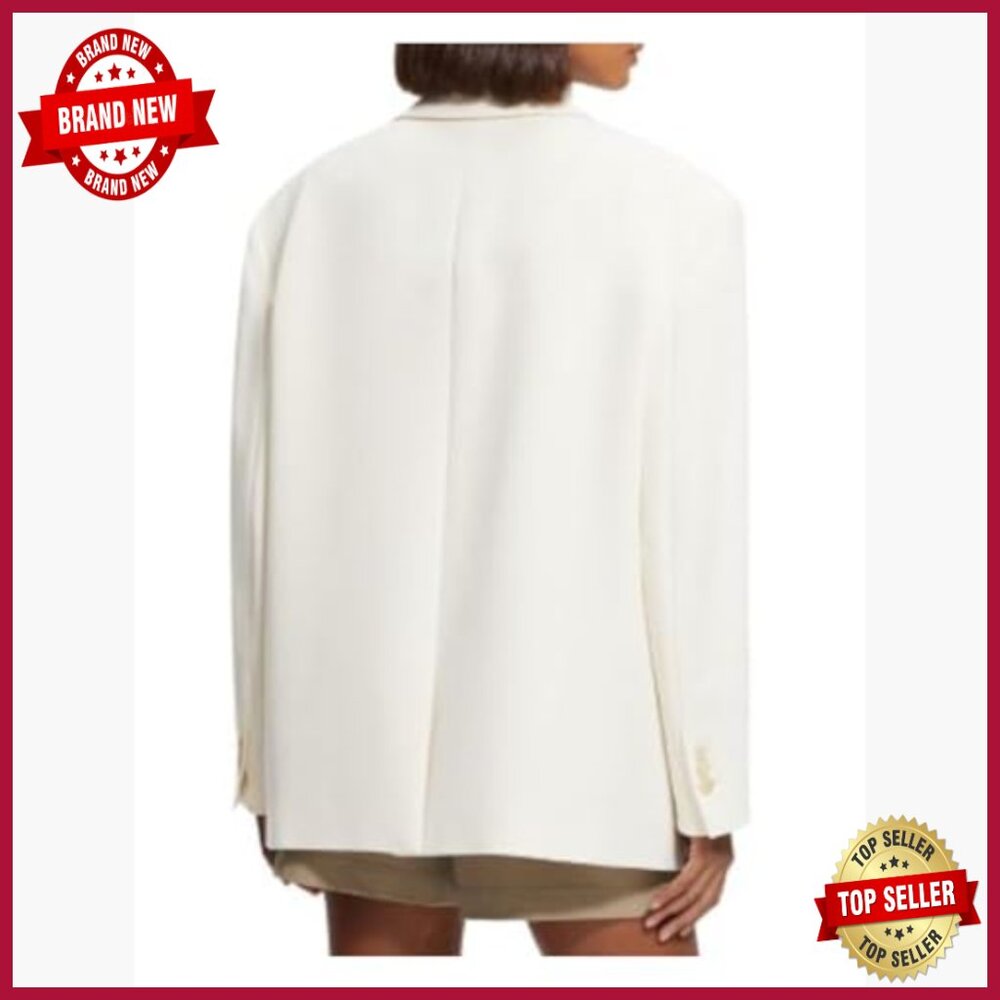 Oversized Two-Button Blazer Jacket with Front Poc… - image 2